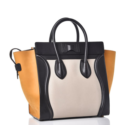 Celine Baby Grained Calfskin Nubuck Mini Luggage Daffodil 3 of 14