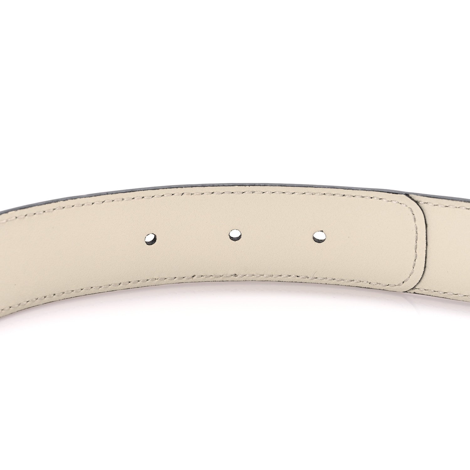 Gucci GG Supreme Monogram Matte Plutone Calfskin Double G 30mm Belt 105 42 Beige Ebony Mystic White 6 of 7