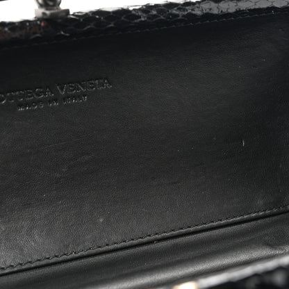 Bottega Veneta Satin Intreccio Impero Ayers Stretch Knot Clutch Purple Black Multicolor 7 of 11