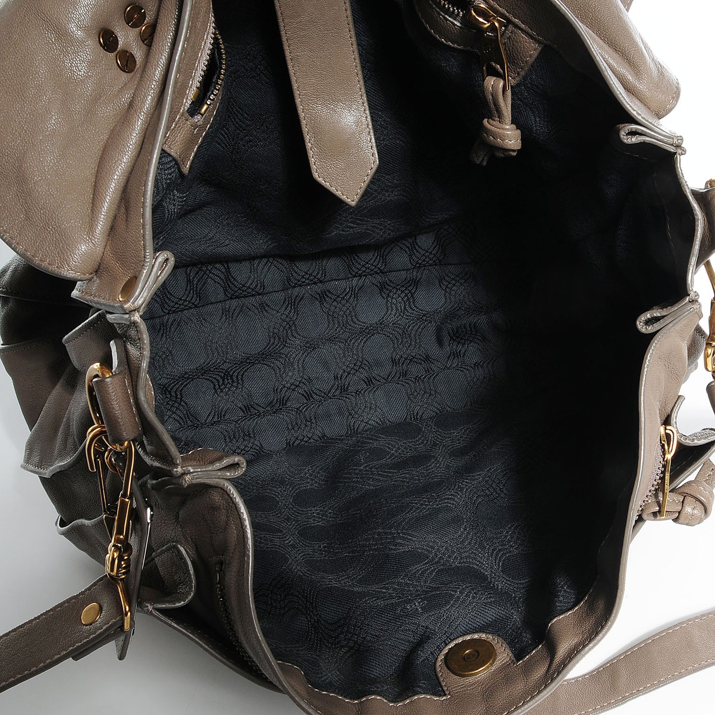 Lambskin PS1 Large Satchel Smoke