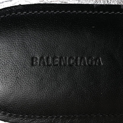 Balenciaga Metallic Arena Cagole Flat Slide Sandals 35.5 Silver 8 of 10