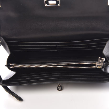 Hermes Box Kelly Longue Wallet Black 5 of 16