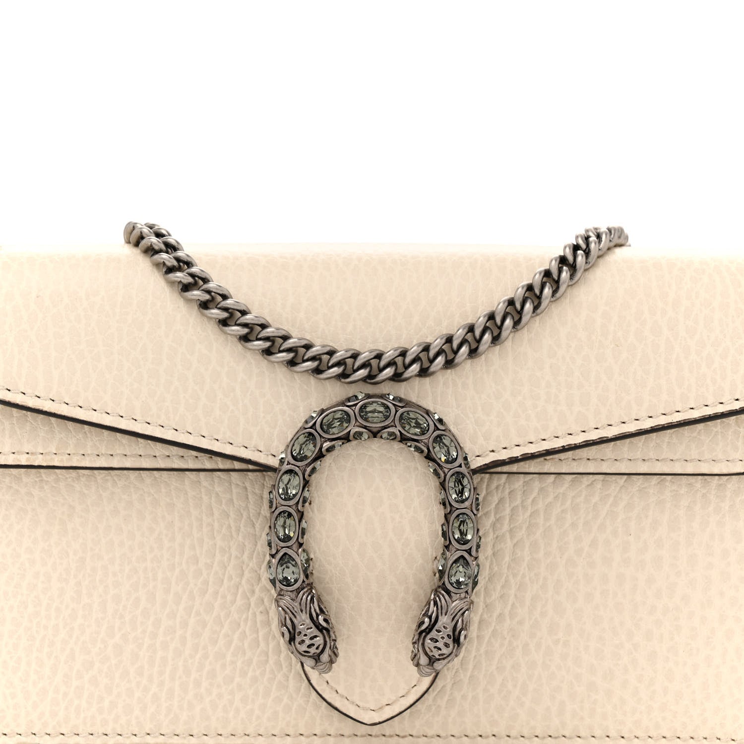 Gucci Dollar Calfskin Crystal Super Mini Dionysus Shoulder Bag Mystic White Black Diamond 7 of 11