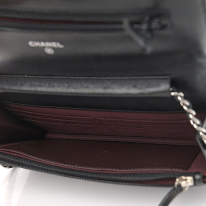 Chanel Lambskin Quilted Wallet On Chain WOC Black 5 of 13