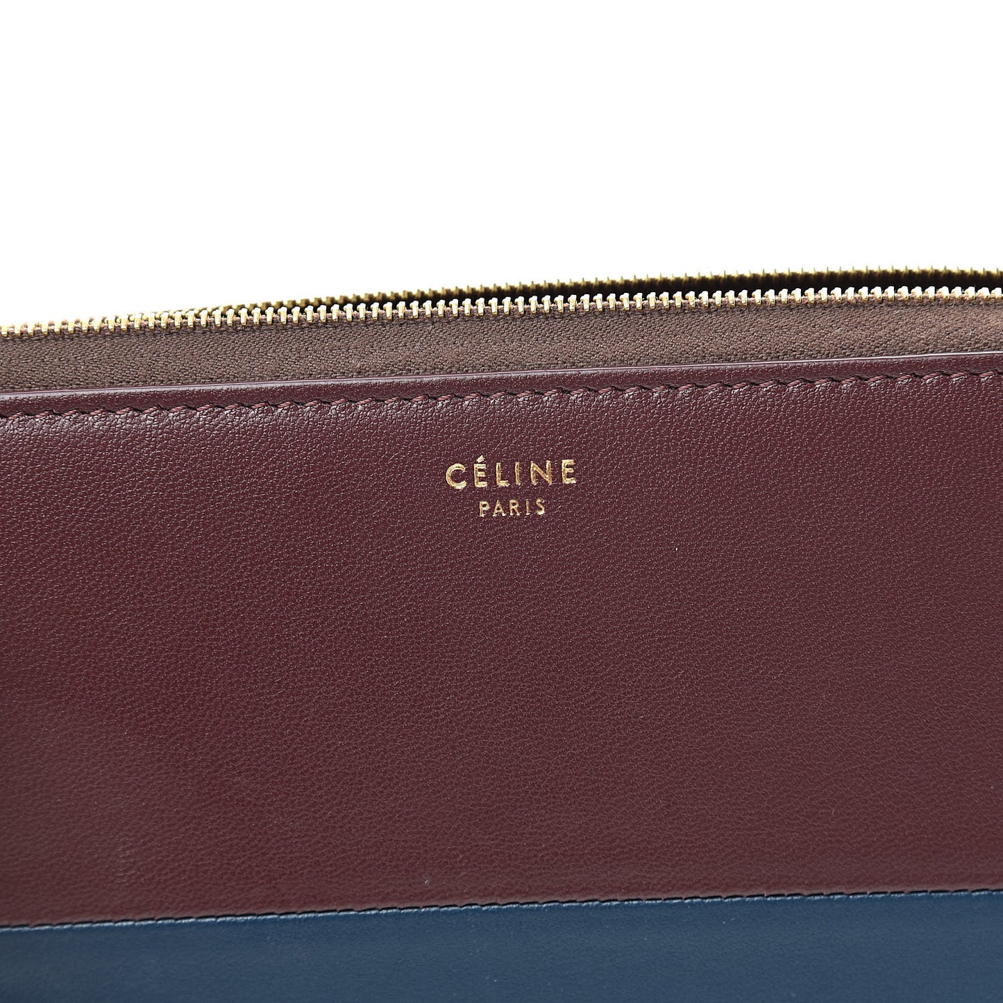 Lambskin Large Zip Around Multifunction Wallet Wine Abyss Blue