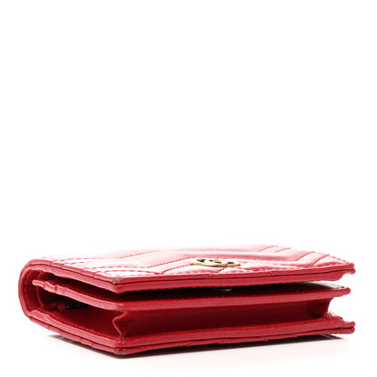 Gucci Calfskin Matelasse GG Marmont Card Case Wallet Hibiscus Red 4 of 8