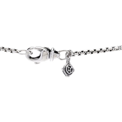 David Yurman Sterling Silver Diamond Quatrefoil Ball Pendant Necklace 5 of 5