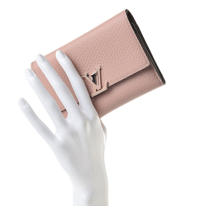 Louis Vuitton Taurillon Capucines Compact Wallet Magnolia 2 of 8