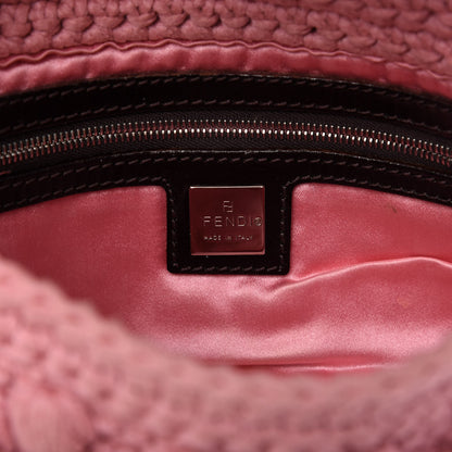 Fendi Woven Knit Baguette Pink 8 of 10