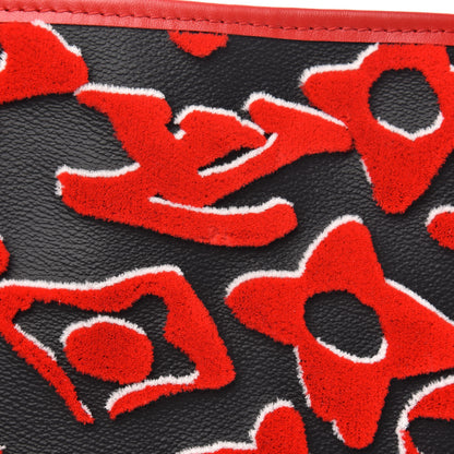 Louis Vuitton X UF Tufted Monogram Neverfull MM Black Red 10 of 11