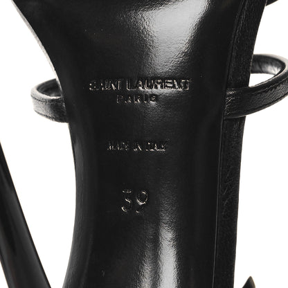 Saint Laurent Calfskin Cassandra 100 Sandals 39 Black 7 of 9