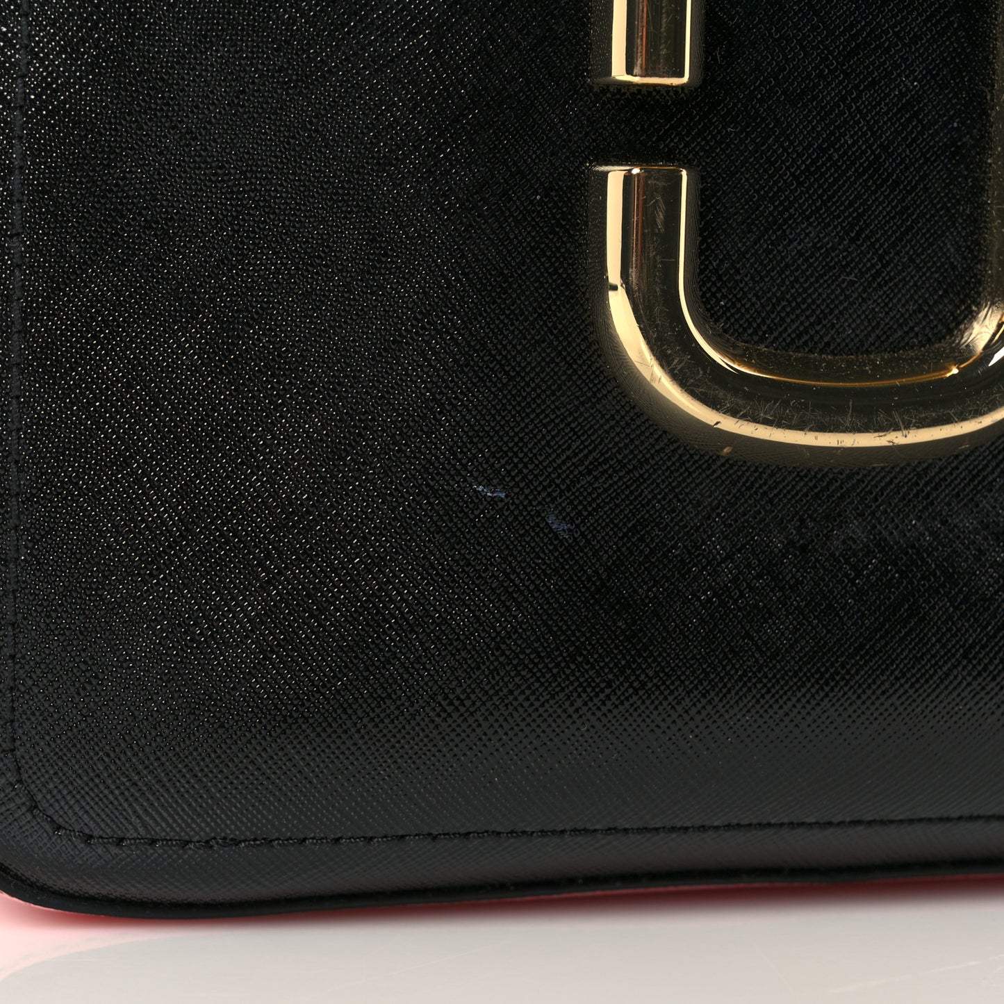 Saffiano Mini Snapshot Backpack Black Multicolor