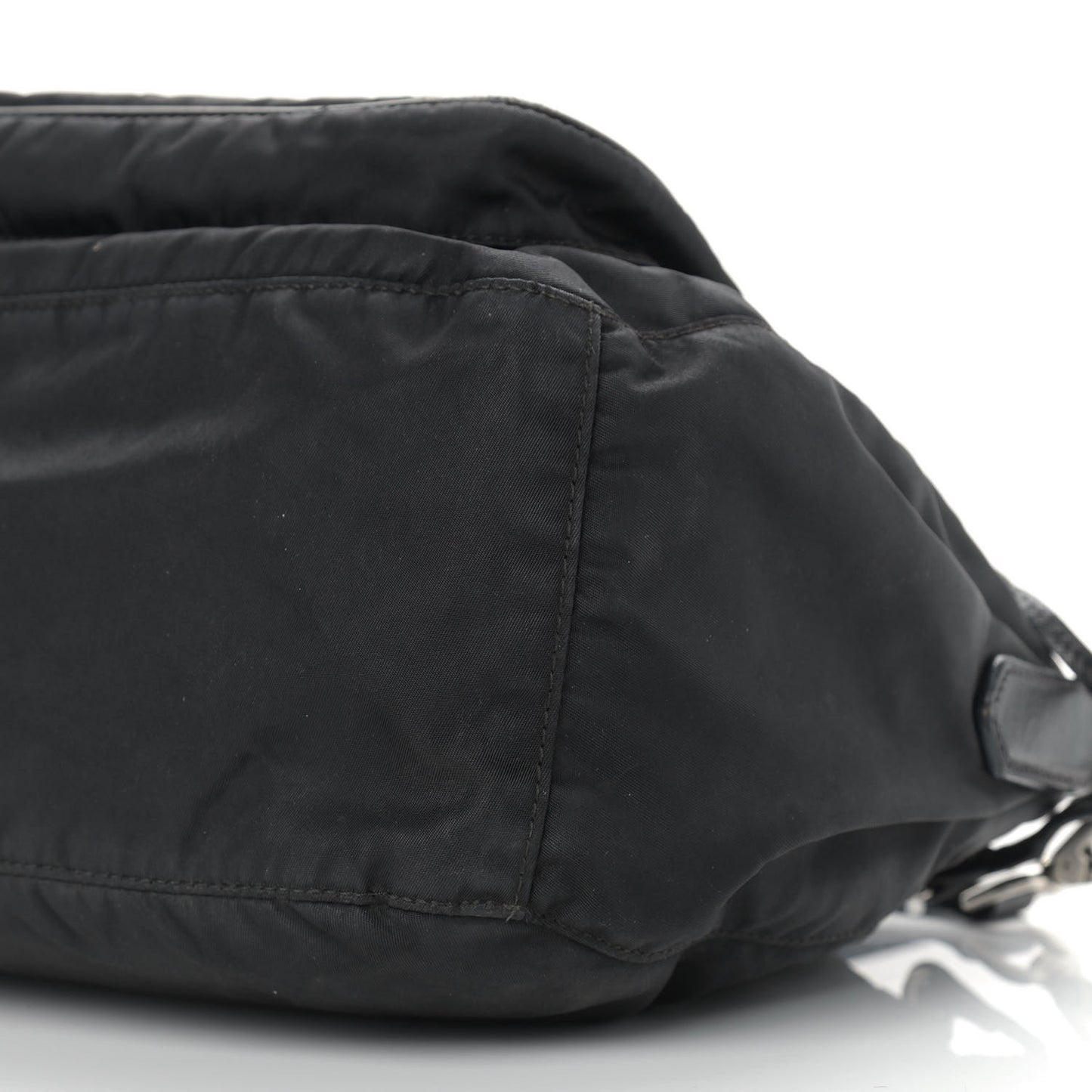 Saffiano Tessuto Nylon Crossbody Bag Black