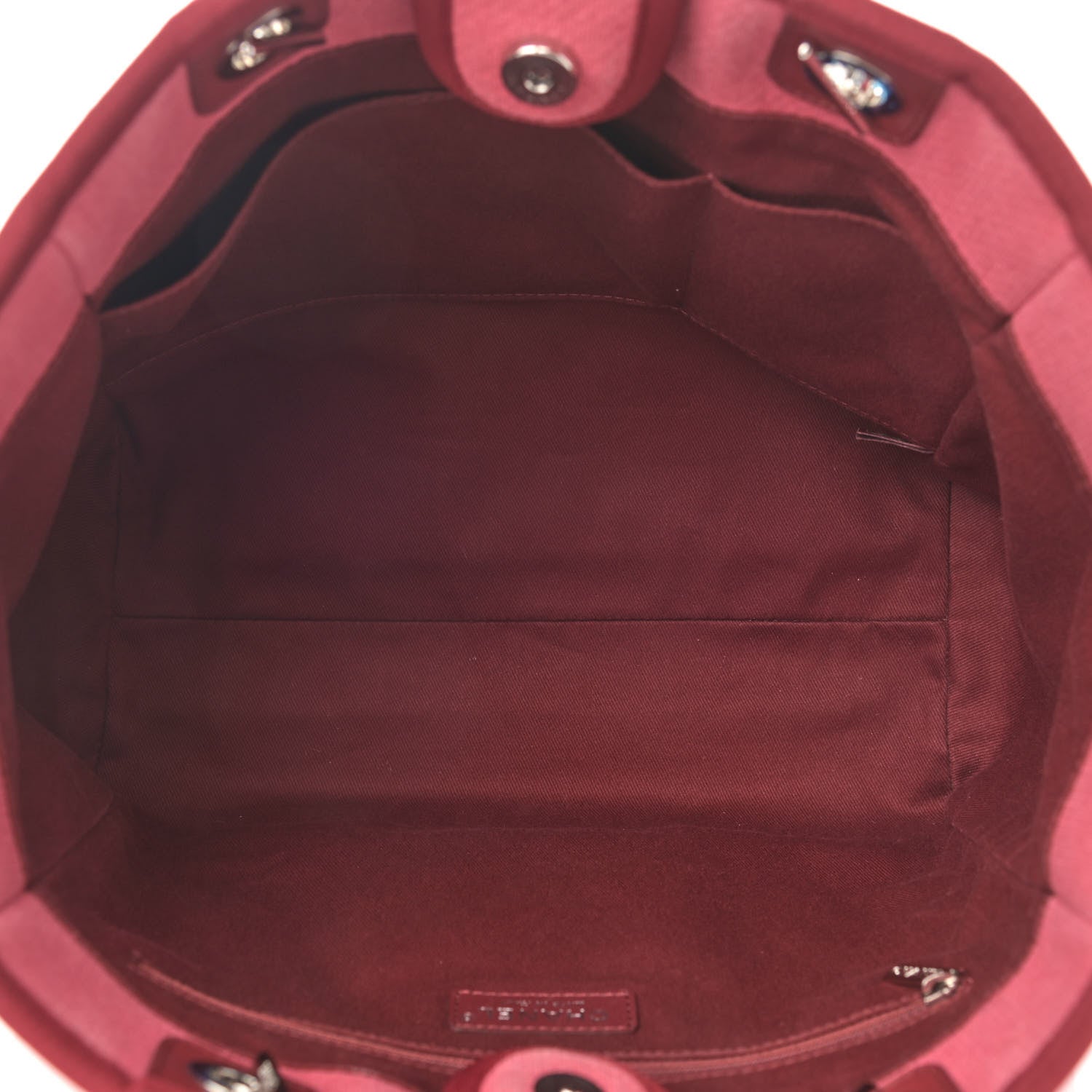 Chanel Canvas Small Deauville Tote Red 5 of 13