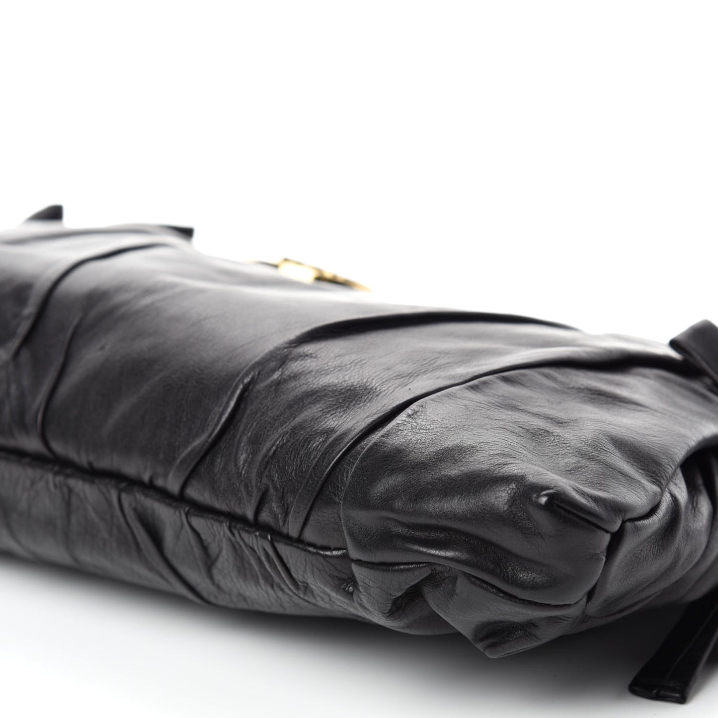 Calfskin Hysteria Large Clutch Black