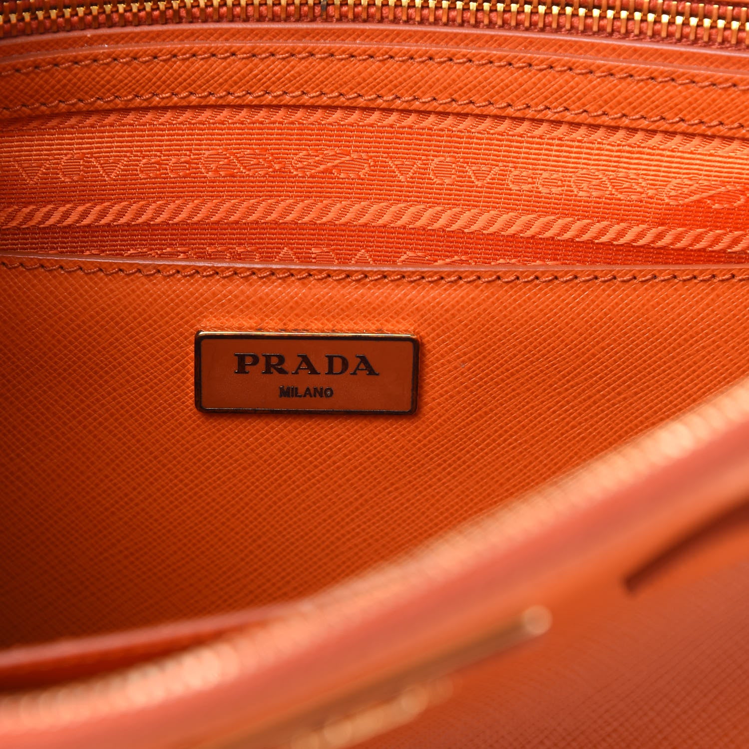 Prada Saffiano Large Galleria Double Zip Tote Papaya 8 of 17