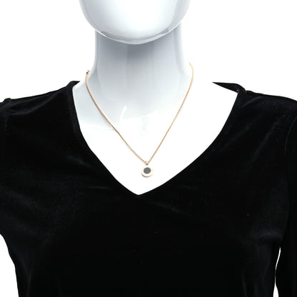 Bulgari 18K Rose Gold Diamond Black Onyx Mother of Pearl BVLGARI BVLGARI Pendant Necklace 2 of 7