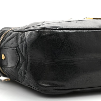 Chanel Lambskin Quilted Vanity Train Case Shoulder Bag Black 10 of 14