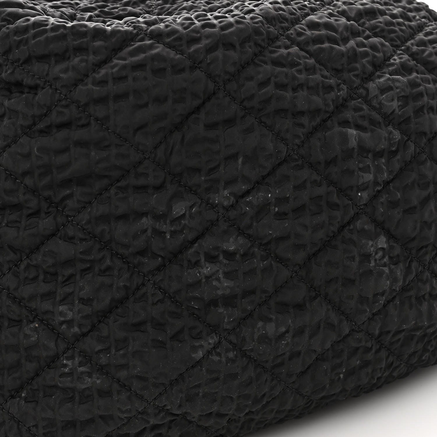 Chanel Nylon Quilted CC Logo Tote Black 16 of 17