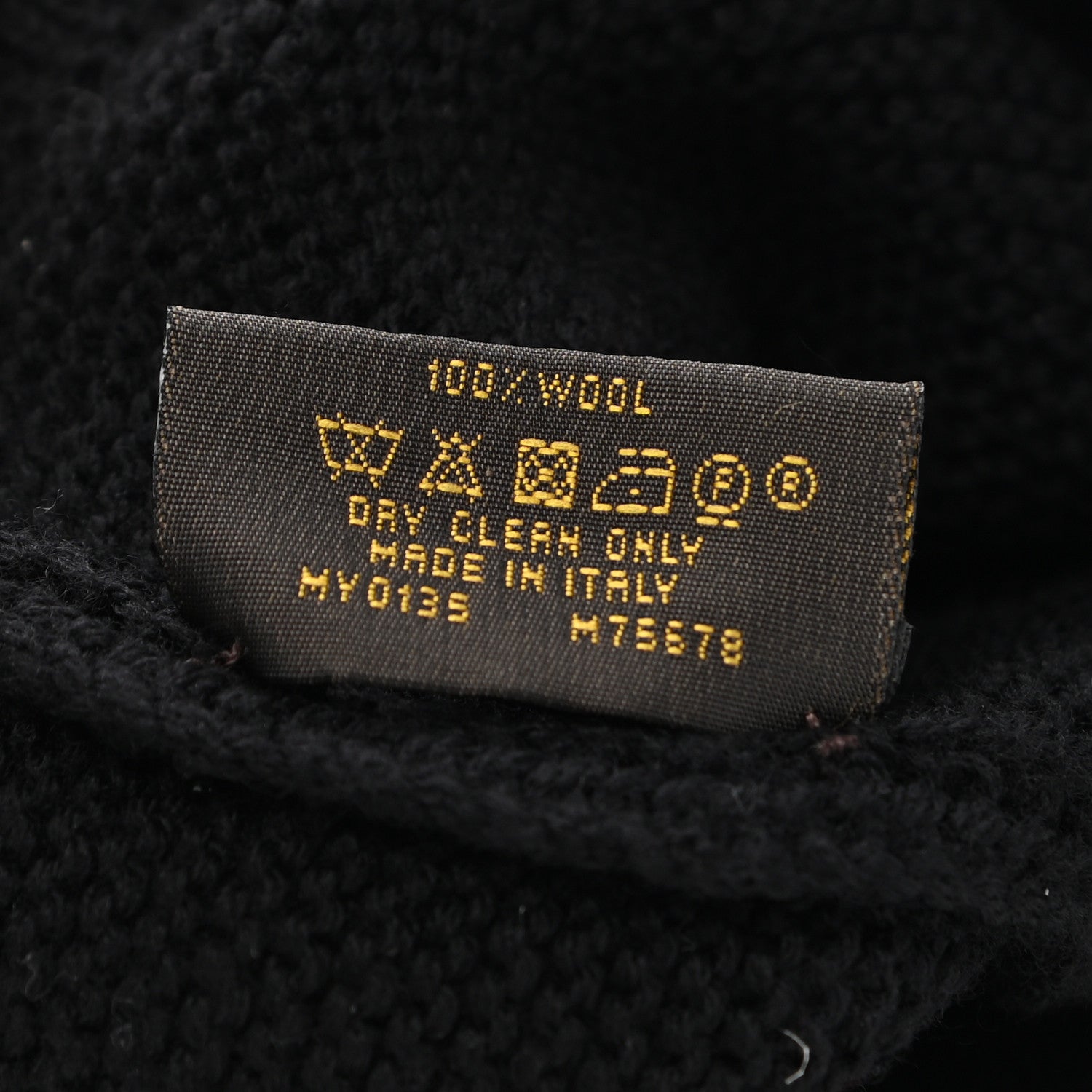 Louis Vuitton Wool Beanie Monogram Hat Black 6 of 6