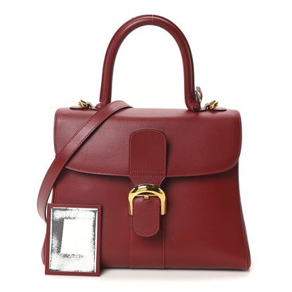 Delvaux Grained Calfskin MM Brillant Satchel Red 3 of 11
