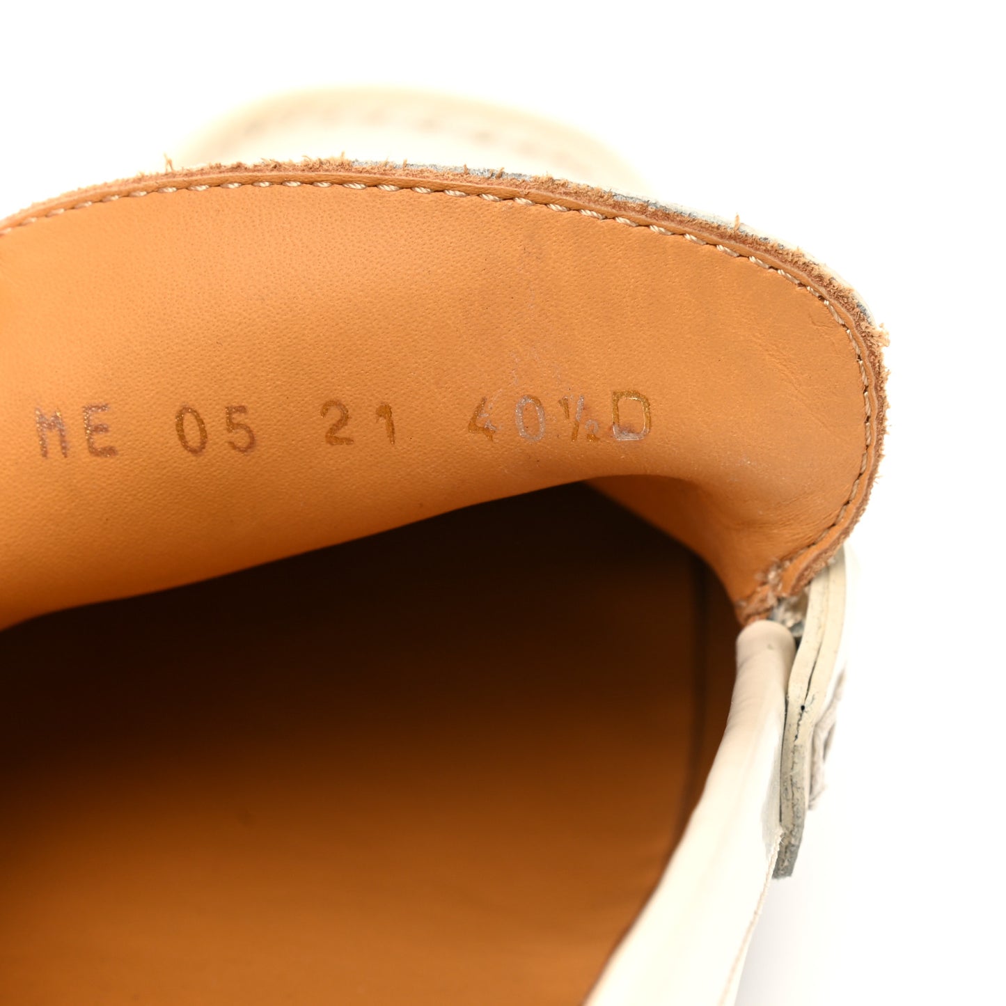 Brushed Calfskin Dior Code 15mm Loafers 40.5 Off White