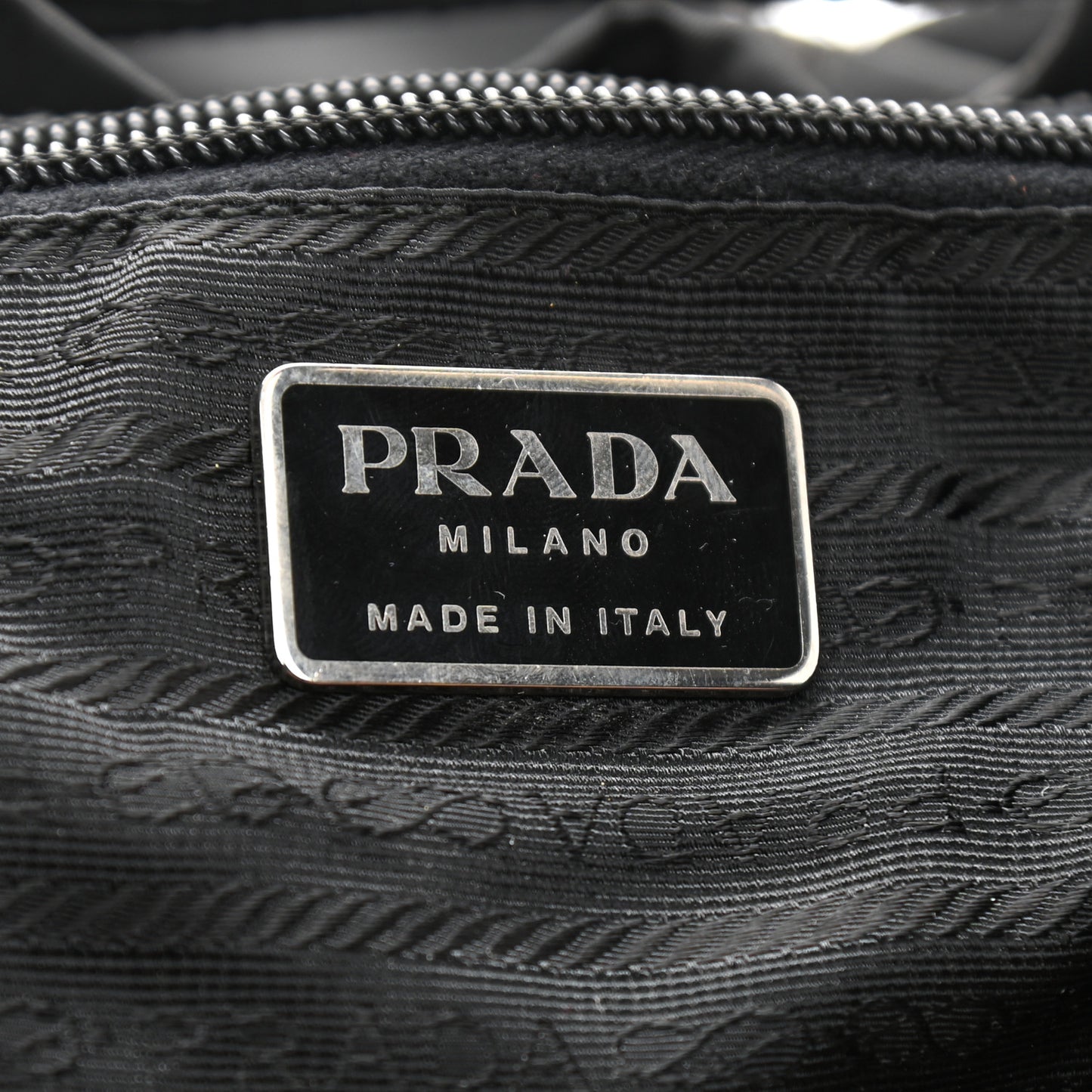 Tessuto Nylon Saffiano Medium Backpack Black