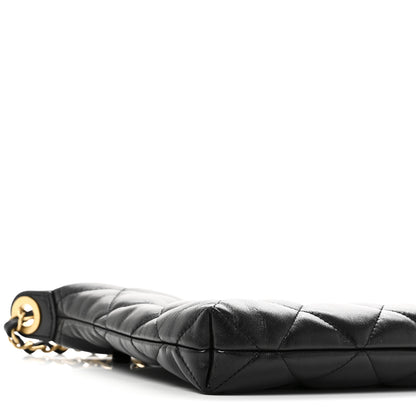 Chanel Shiny Lambskin Quilted CC Hobo Black 9 of 10