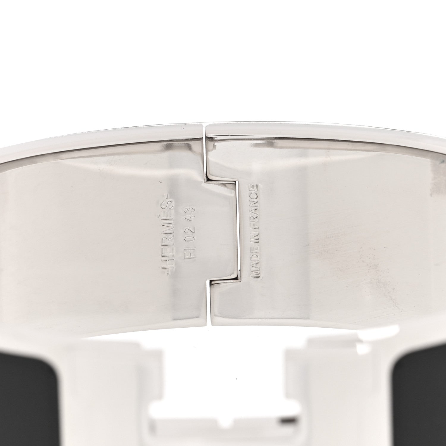 Hermes Enamel Wide Clic Clac H Bracelet GM Black 4 of 4