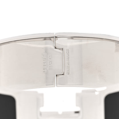 Hermes Enamel Wide Clic Clac H Bracelet GM Black 4 of 4