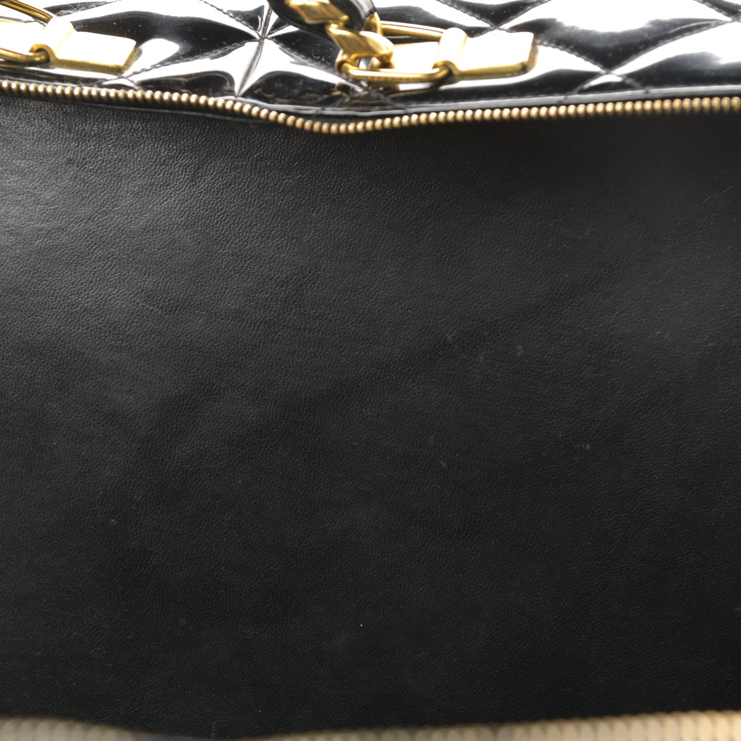 Chanel Patent Quilted Top Handle Lunch Box Carryall Shoulder Bag Black 12 of 15
