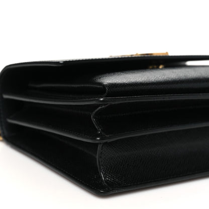 Saint Laurent Coated Bark Calfskin Medium Monogram Sunset Black 9 of 10