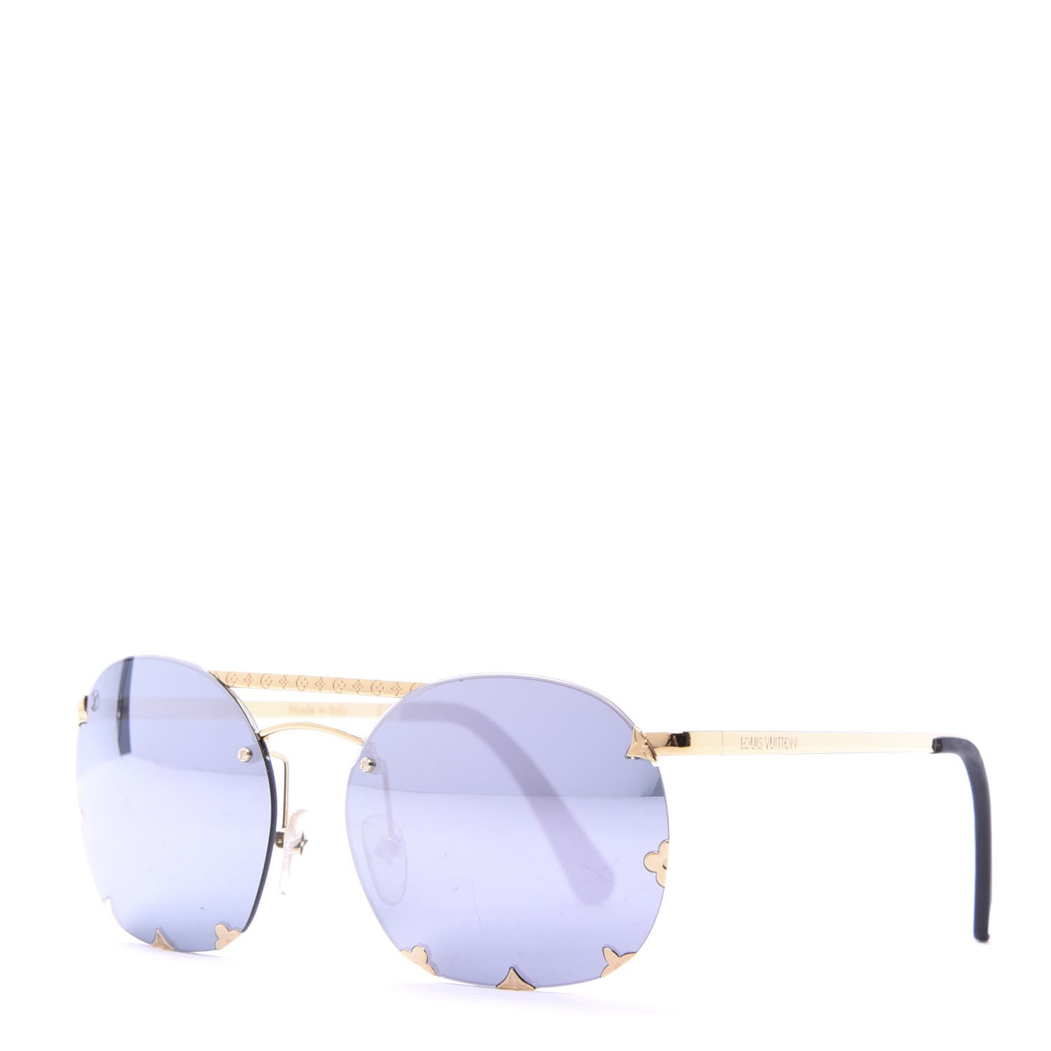 Louis Vuitton Round Diva Sunglasses Z0959U Silver 1 of 8
