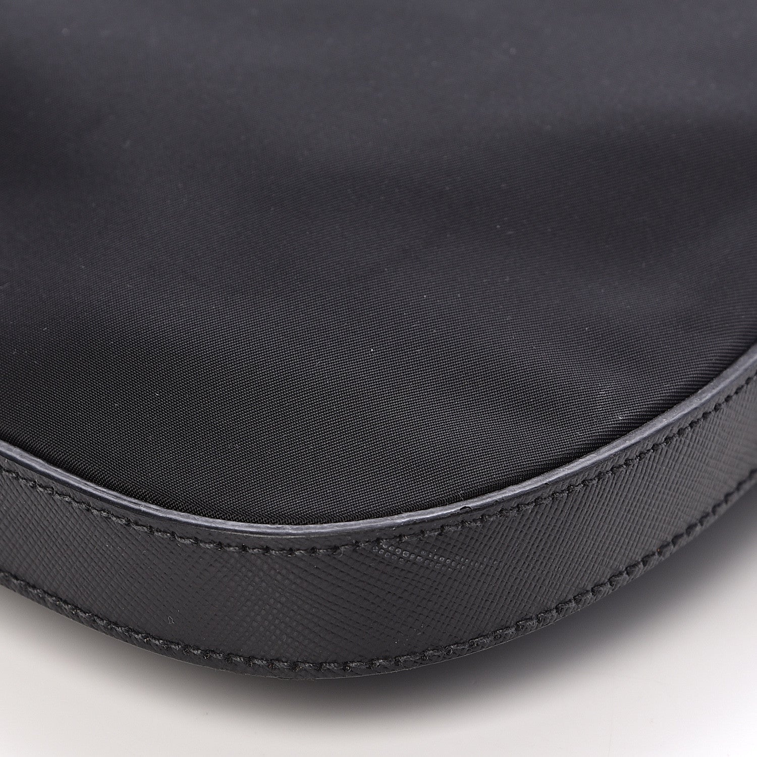 Prada Tessuto Nylon Saffiano Vela Crossbody Bag Black 9 of 9