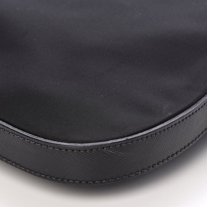 Prada Tessuto Nylon Saffiano Vela Crossbody Bag Black 9 of 9