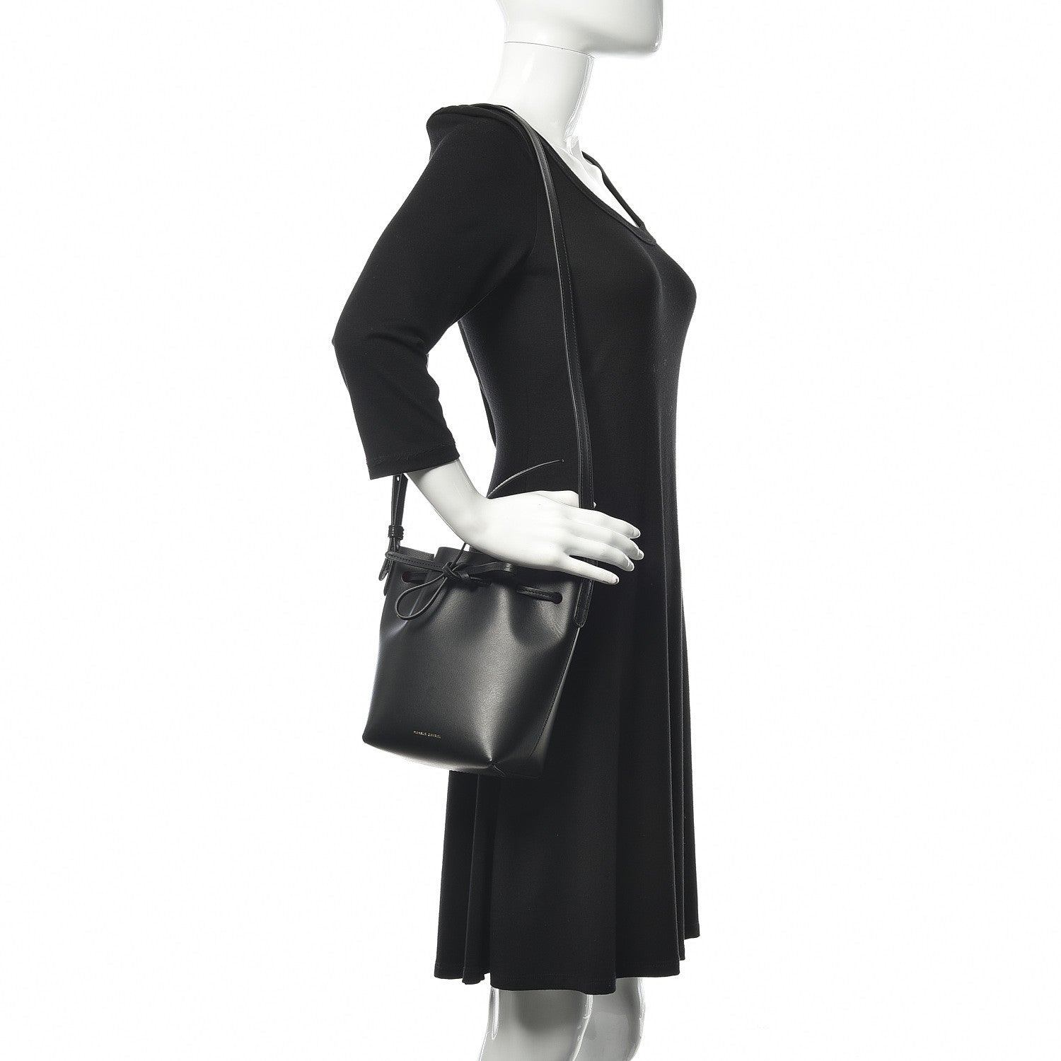 Mansur Gavriel Calfskin Mini Mini Bucket Bag Black Flamma 2 of 9