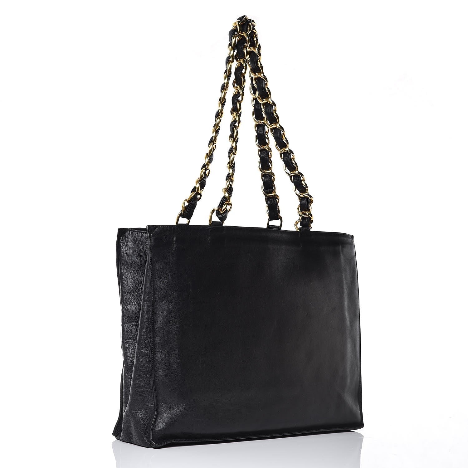 Chanel Lambskin CC Tote Black 3 of 8