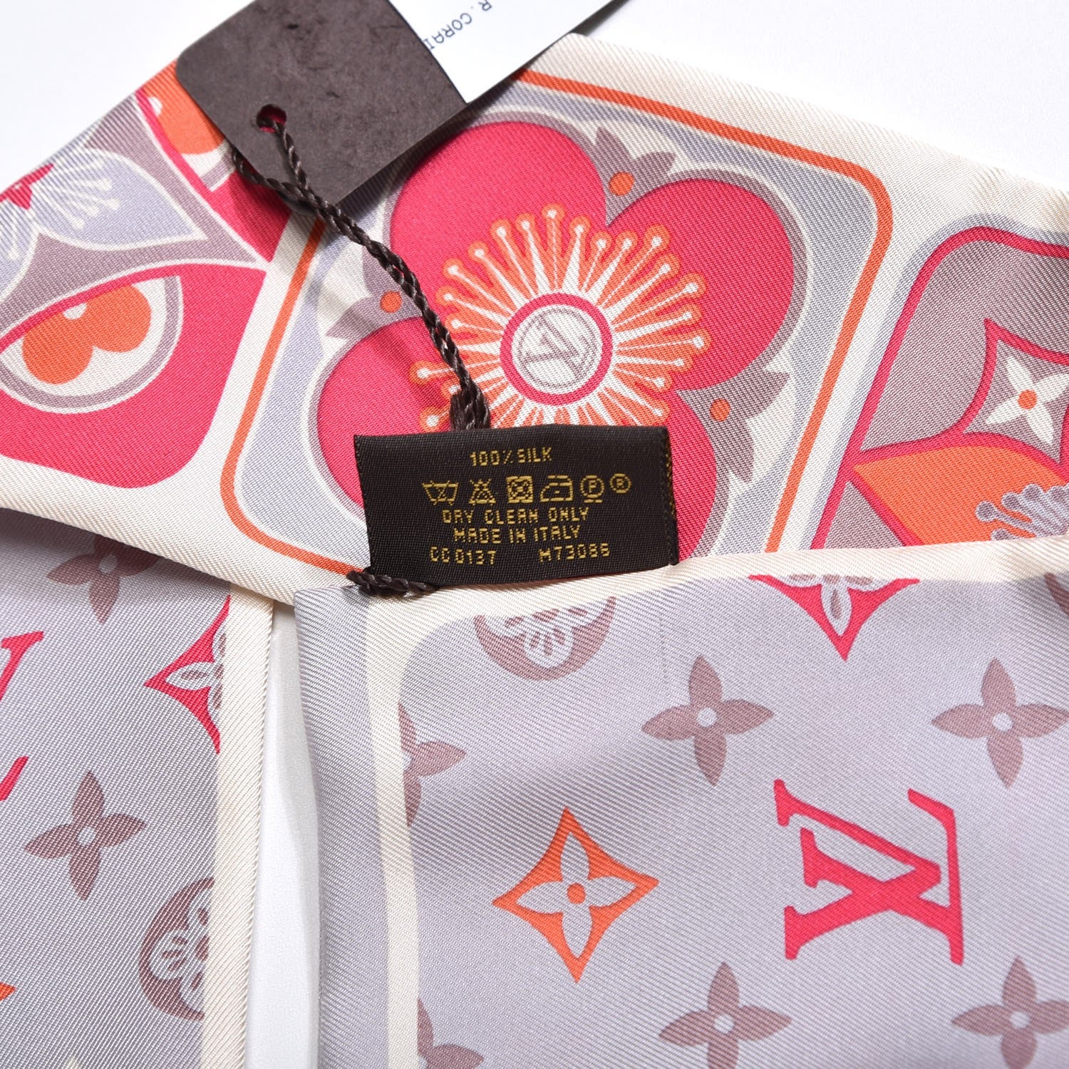 Louis Vuitton Silk Kamonogram Bandeau Corail 4 of 4