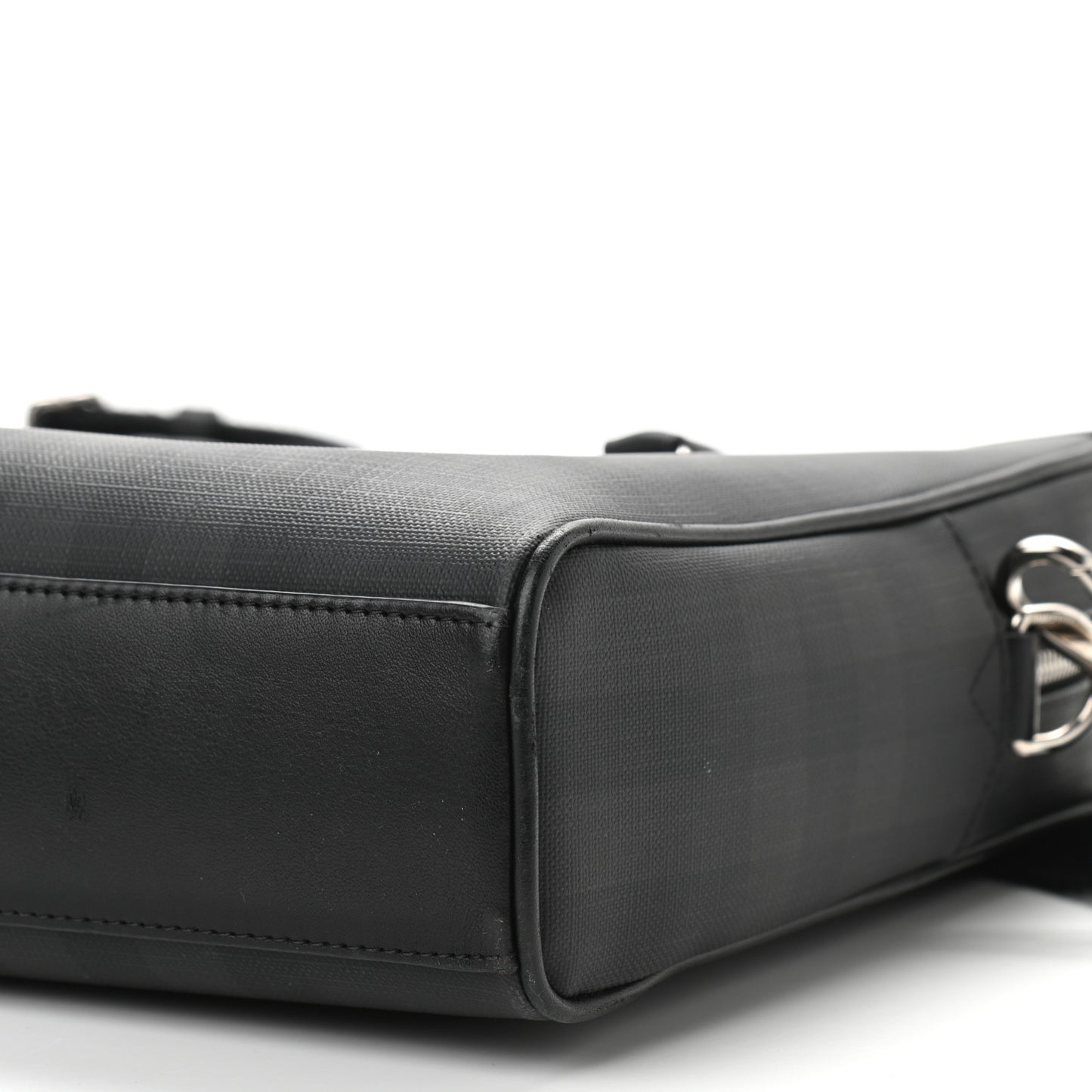 London Check Ainsworth Briefcase Dark Charcoal