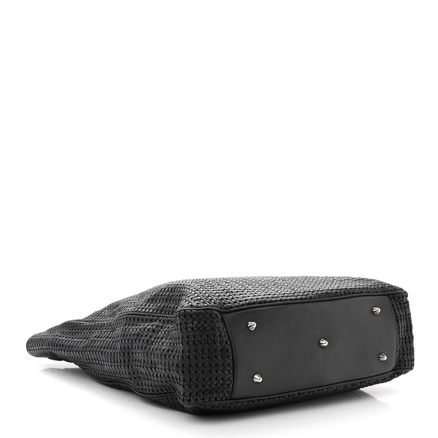 Christian Dior Lambskin Woven Dior Soft Shopping Tote Black 4 of 13