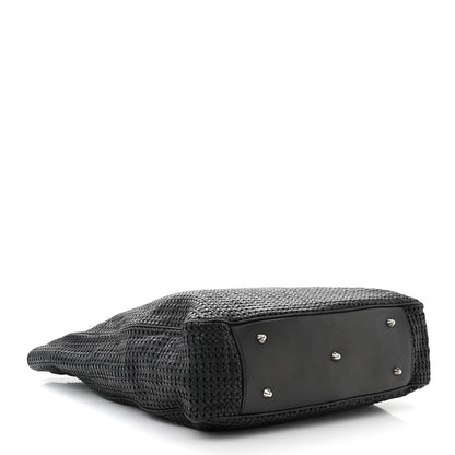 Christian Dior Lambskin Woven Dior Soft Shopping Tote Black 4 of 13