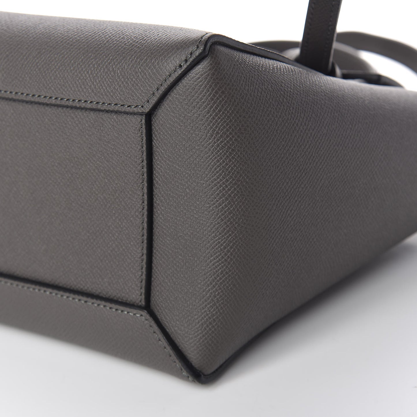 Baby Grained Calfskin Micro Belt Bag Grey