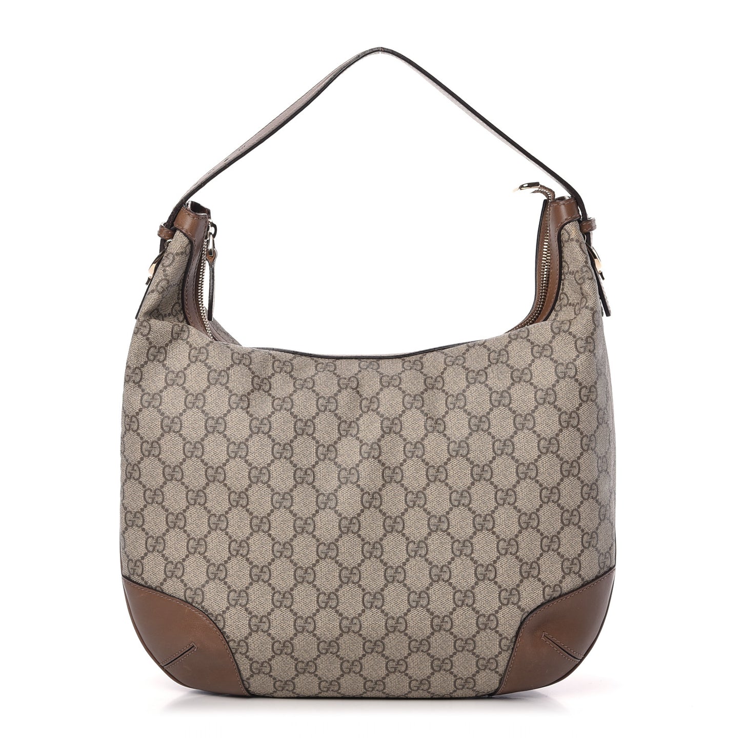 GG Supreme Monogram Margaux Calfskin Medium Nice Hobo Beige Ebony Acero