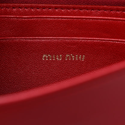 Miu Miu Nappa Matelasse Wallet On Chain Fuoco 6 of 10