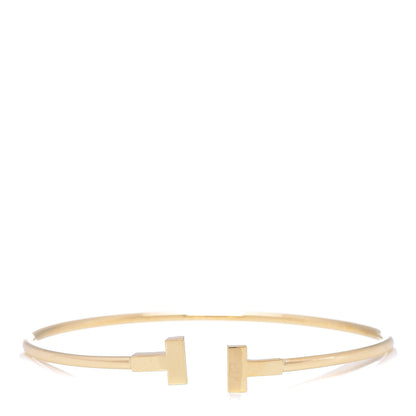 Tiffany 18K Yellow Gold T Wire Bracelet 1 of 5