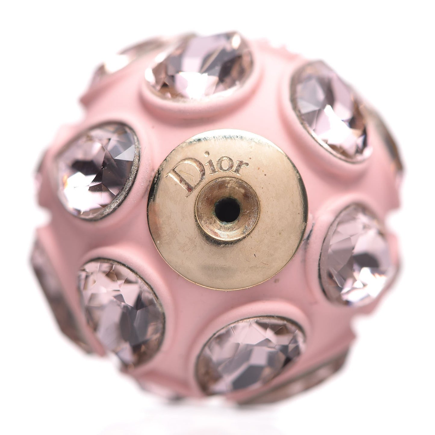 Crystal Mise En Dior Tribal Earrings Matte Pink