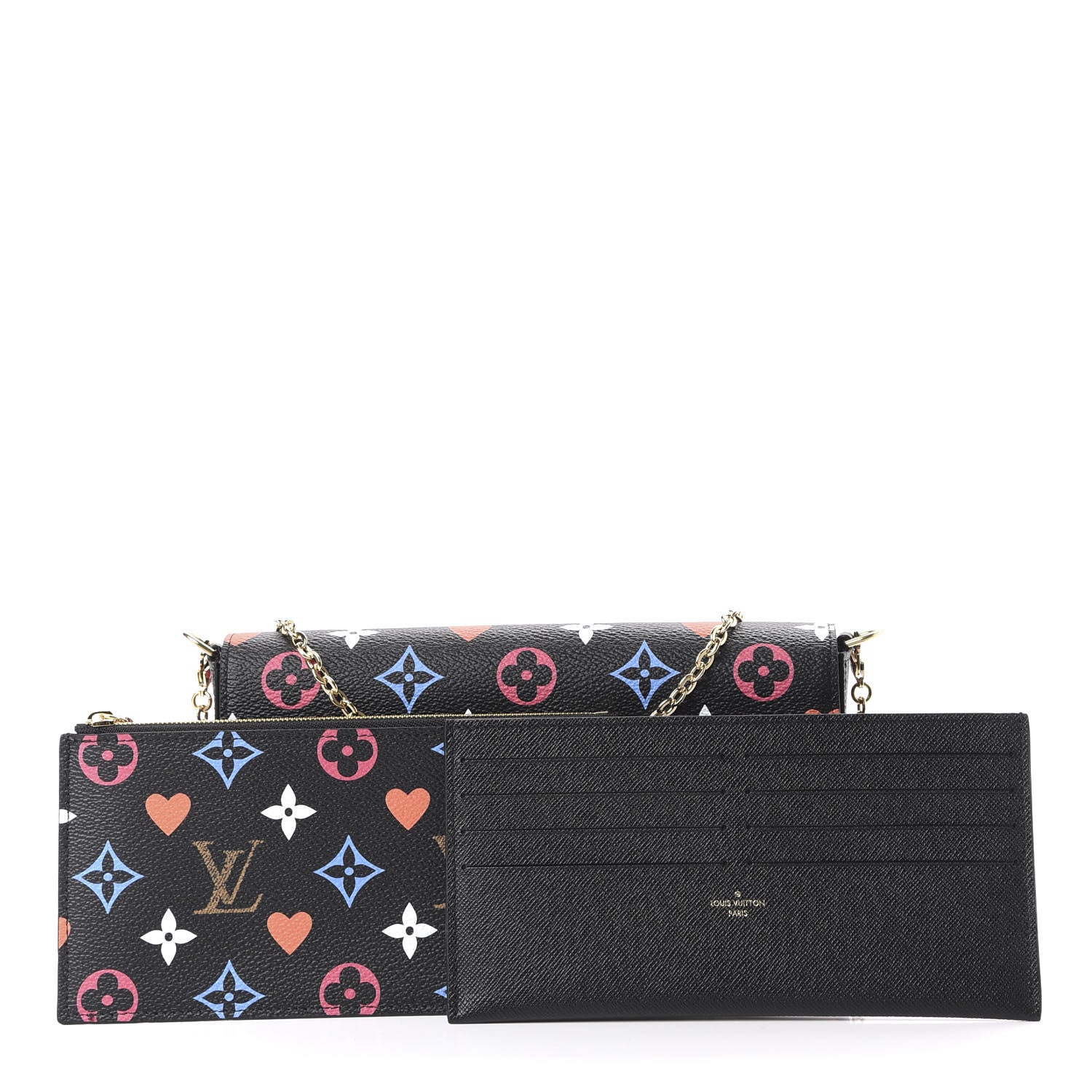 Louis Vuitton Game On Felicie Chain Wallet Black 10 of 10