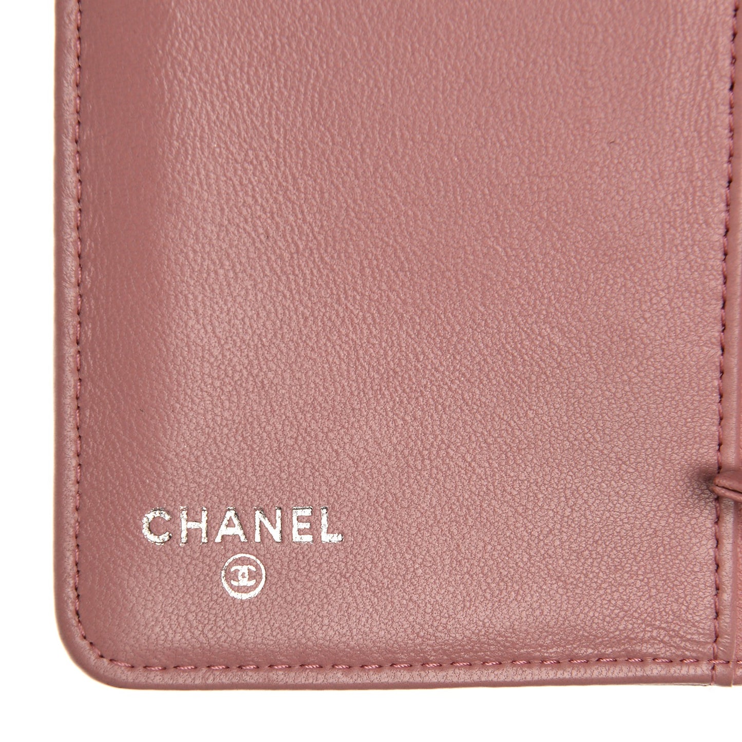 Lambskin Quilted Yen Wallet Pink