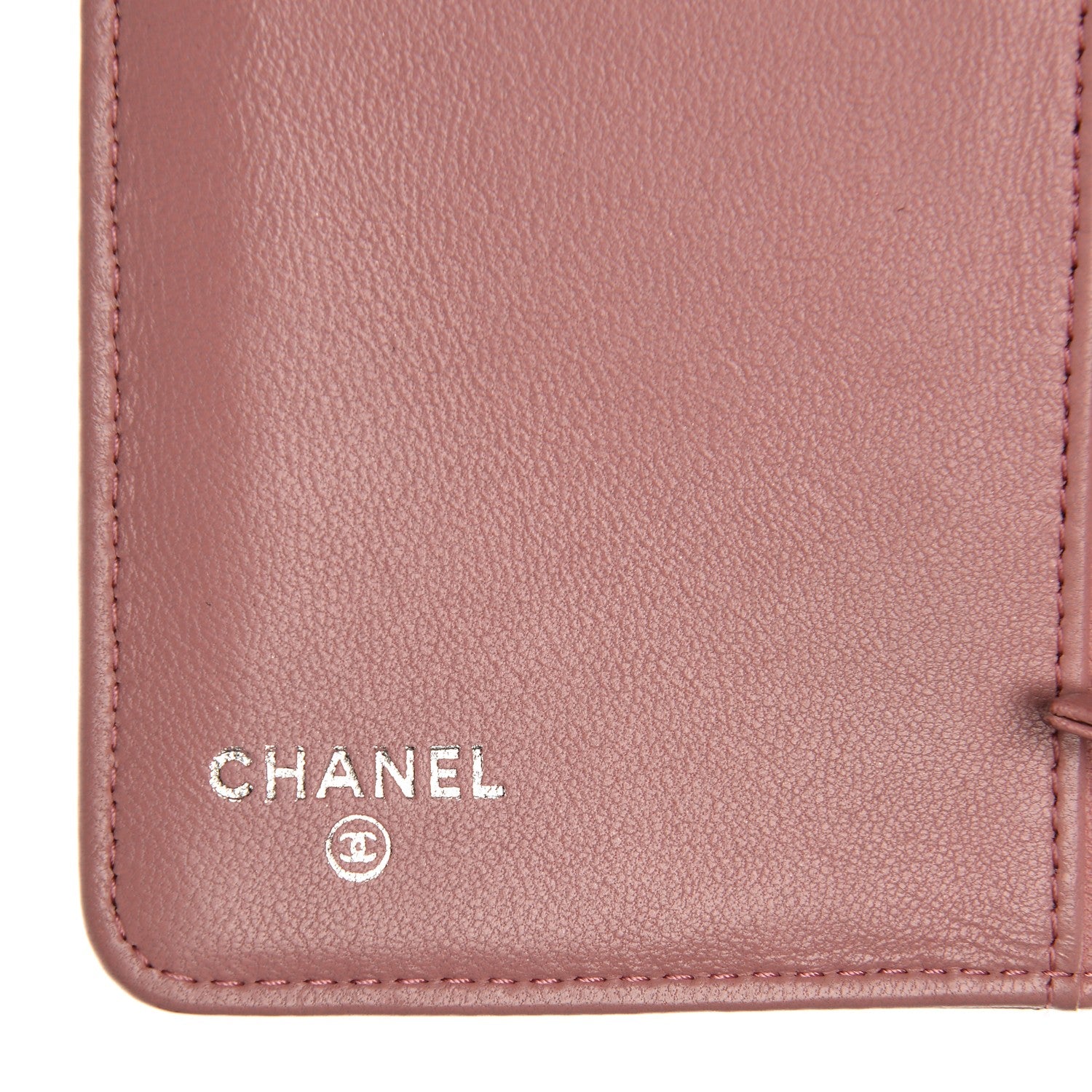 Chanel Lambskin Quilted Yen Wallet Pink 6 of 11
