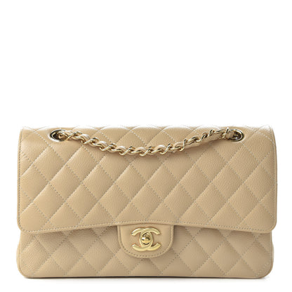 Chanel Caviar Quilted Medium Double Flap Beige Clair 1 of 11